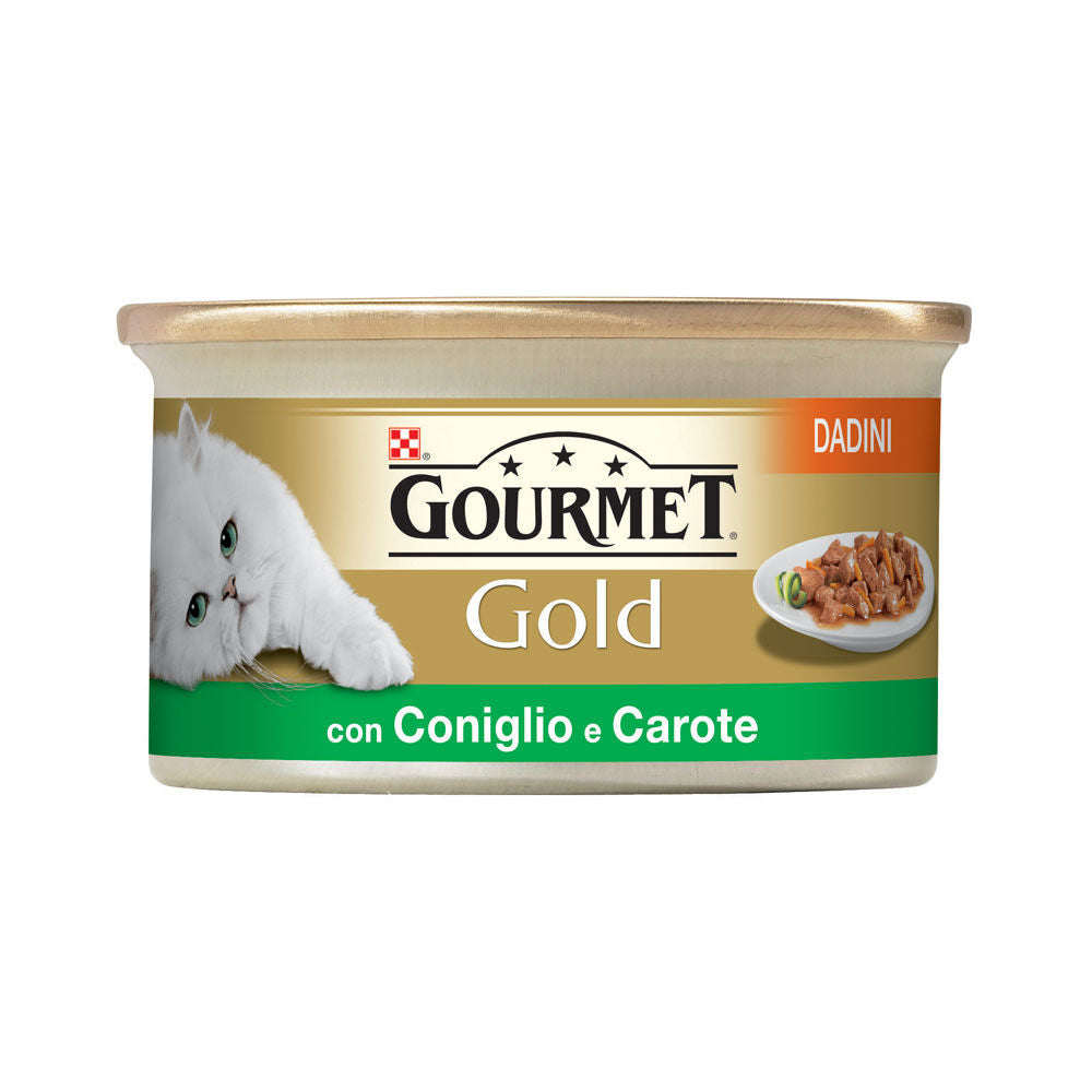Gourmet Gold Adult Dadini in Salsa con Coniglio e Carote 85Gr Gourmet Gold Adult Dadini in Salsa con Coniglio e Carote 85Gr